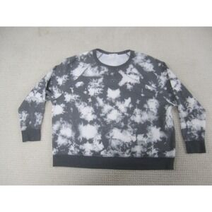 Tie Dye‎ Sweatshirt Womens XXL 2XL Grayson Threads Gray White Pullover Shirt